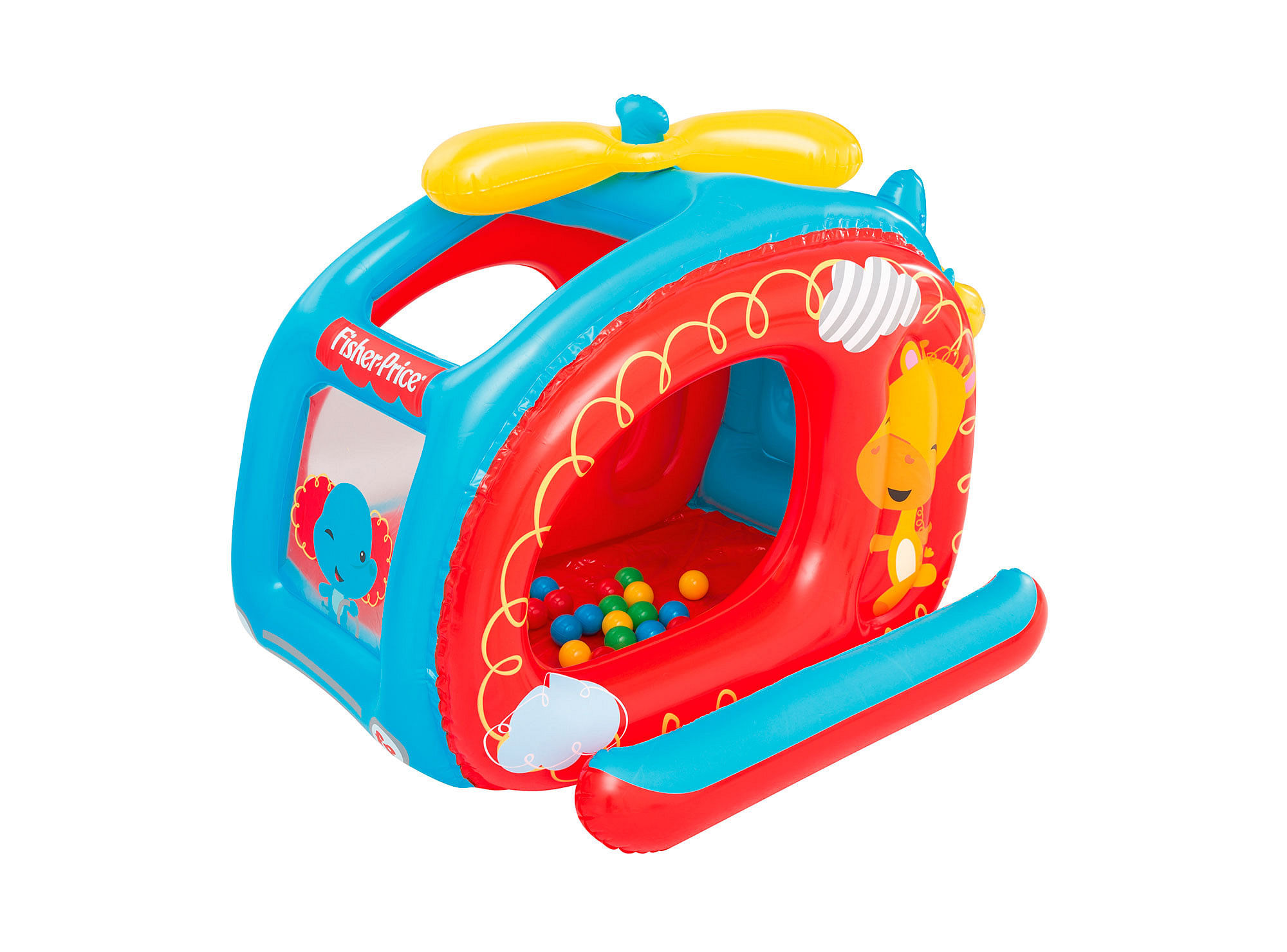Helicóptero inflable + 25 pelotas Ball pit Fisher Price