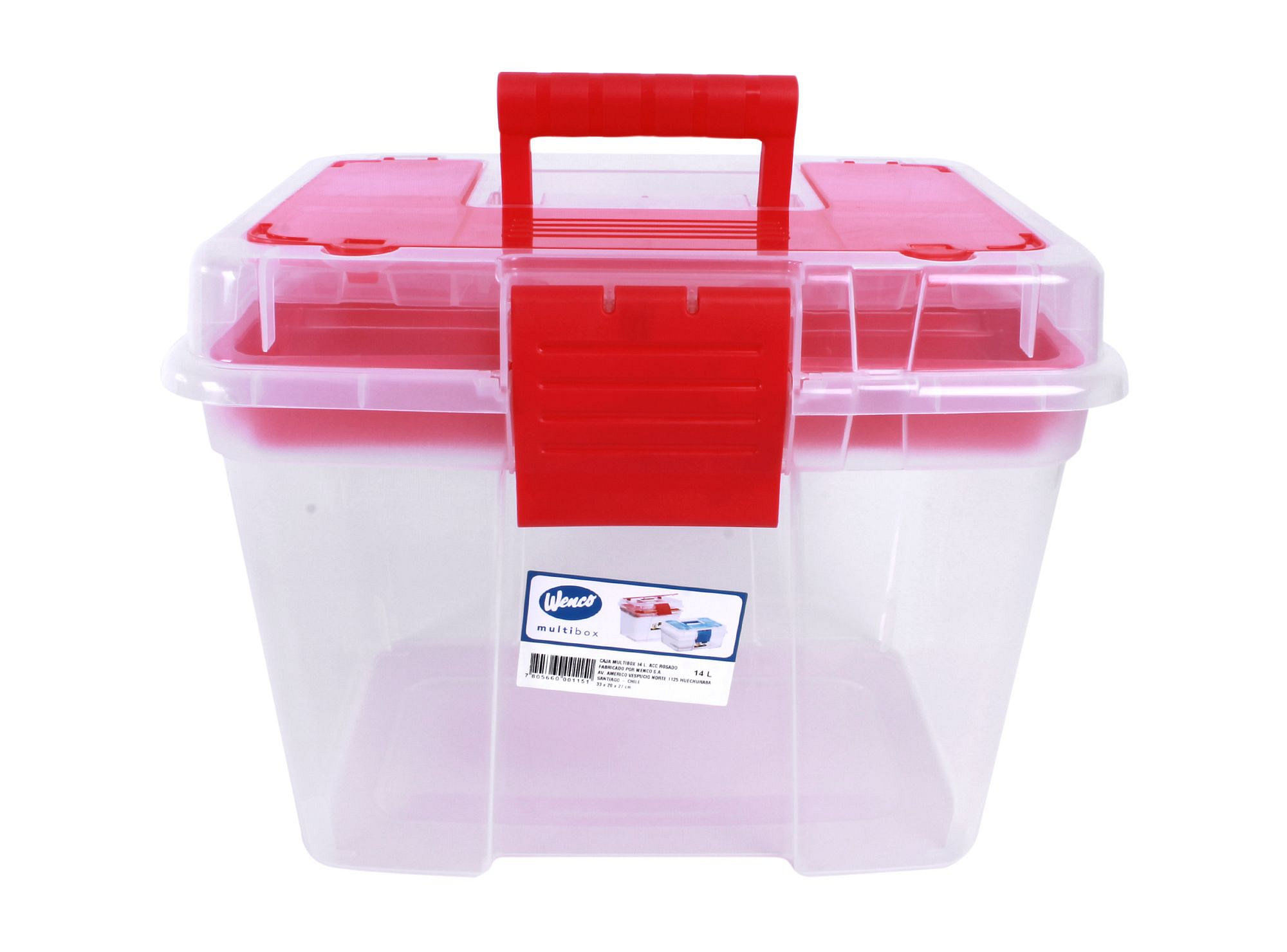 Caja Plastica Transparente 7 Lt Tapa Colores Surtidos Lavoro - Dimeiggs