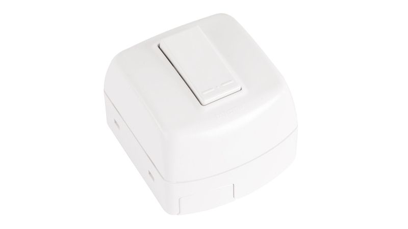 Interruptor Simple de Superficie Blanco