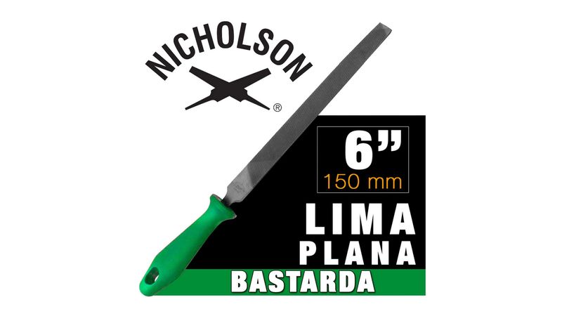 LIMA TRIANGULAR BASTARDA 6 PULGADAS DE ACERO NICHOLSON