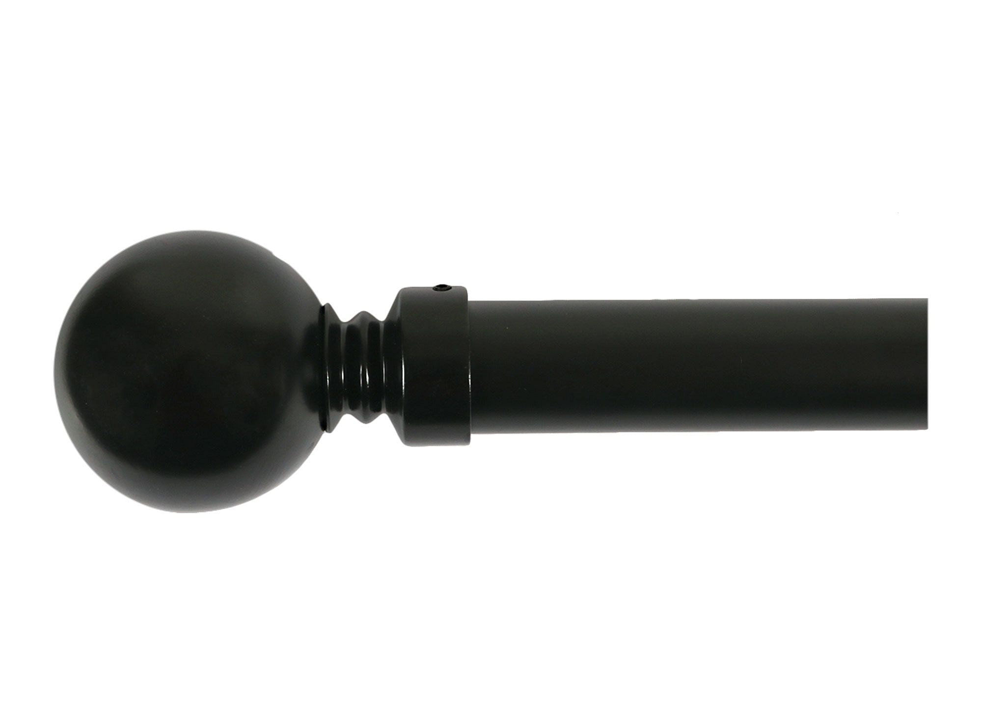 Barra extensible 120/210 cm esfera negro Cotidiana