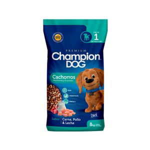 Alimento cachorro 8 kg carne pollo y leche champion dog