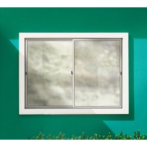 Ventana Aluminio 166X100 cm Corredera Curva Mate