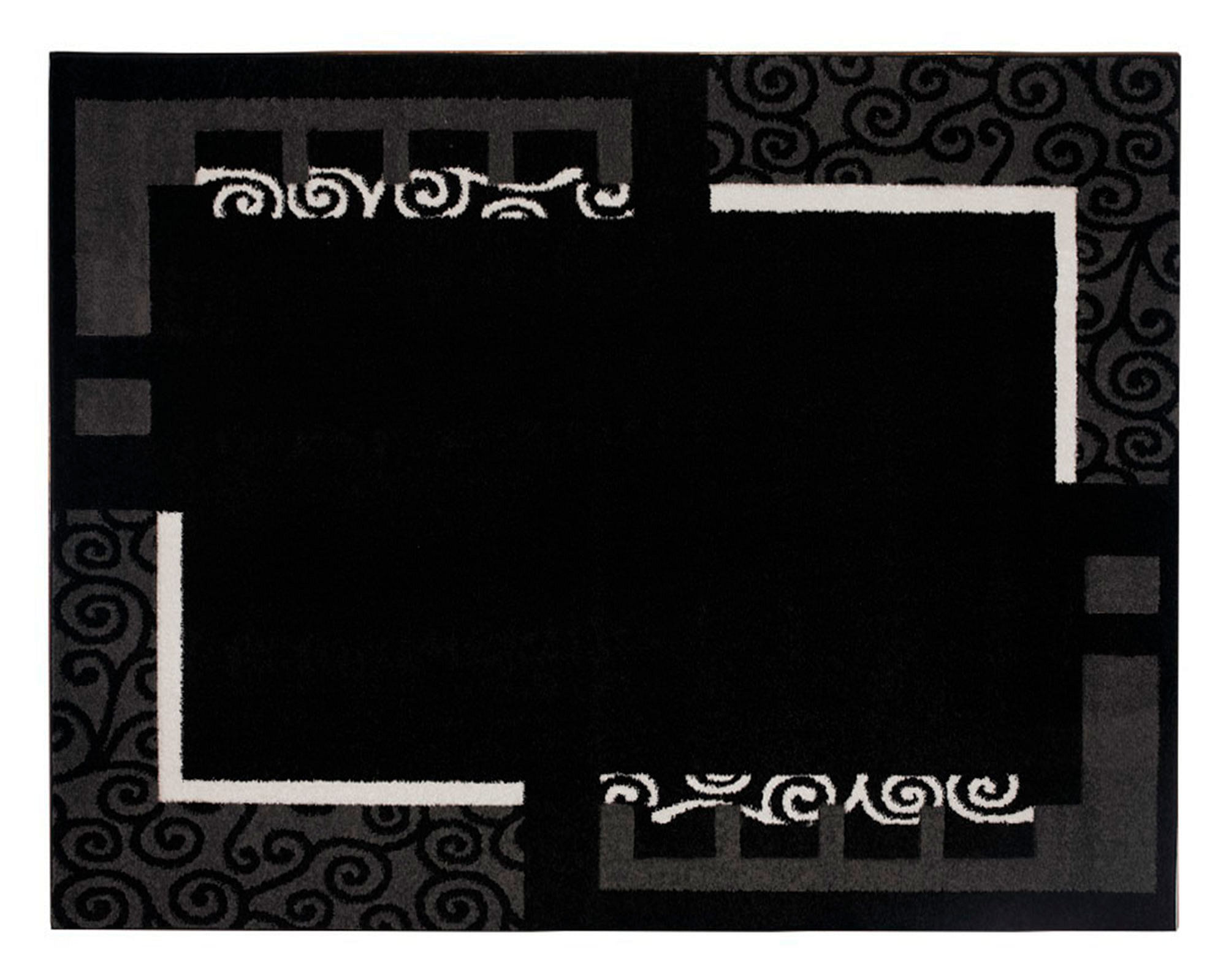 Alfombra 80x120 cm Frize carved D5 negro Idetex