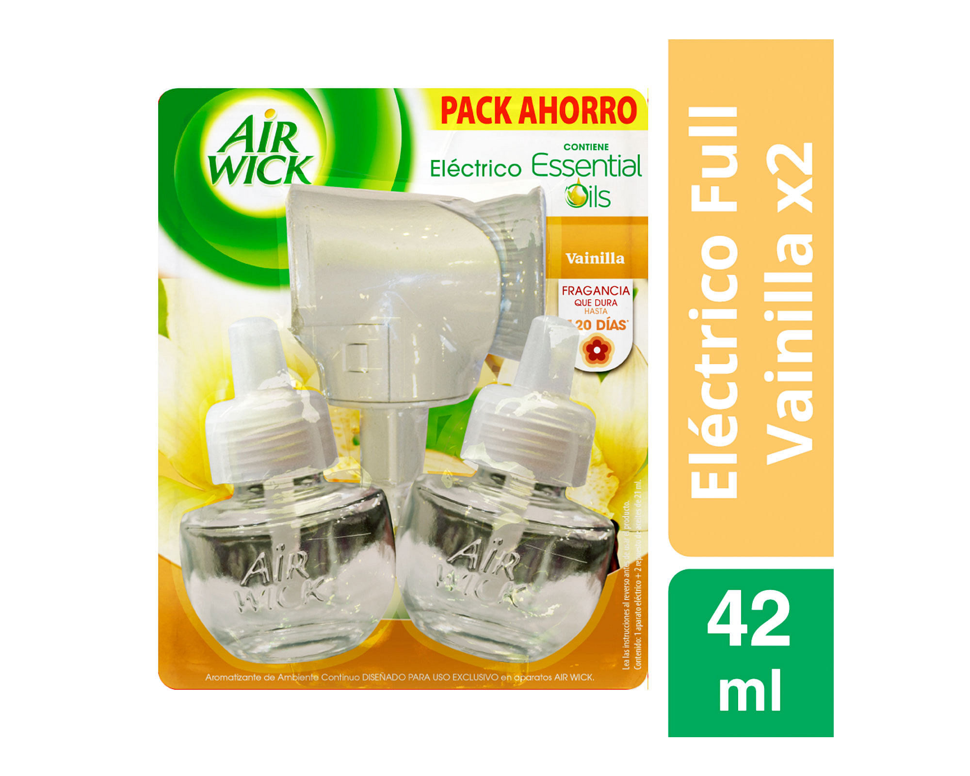 Desodorante Air Wick Electico Aparato+2 repuestos Vainilla 21 ml