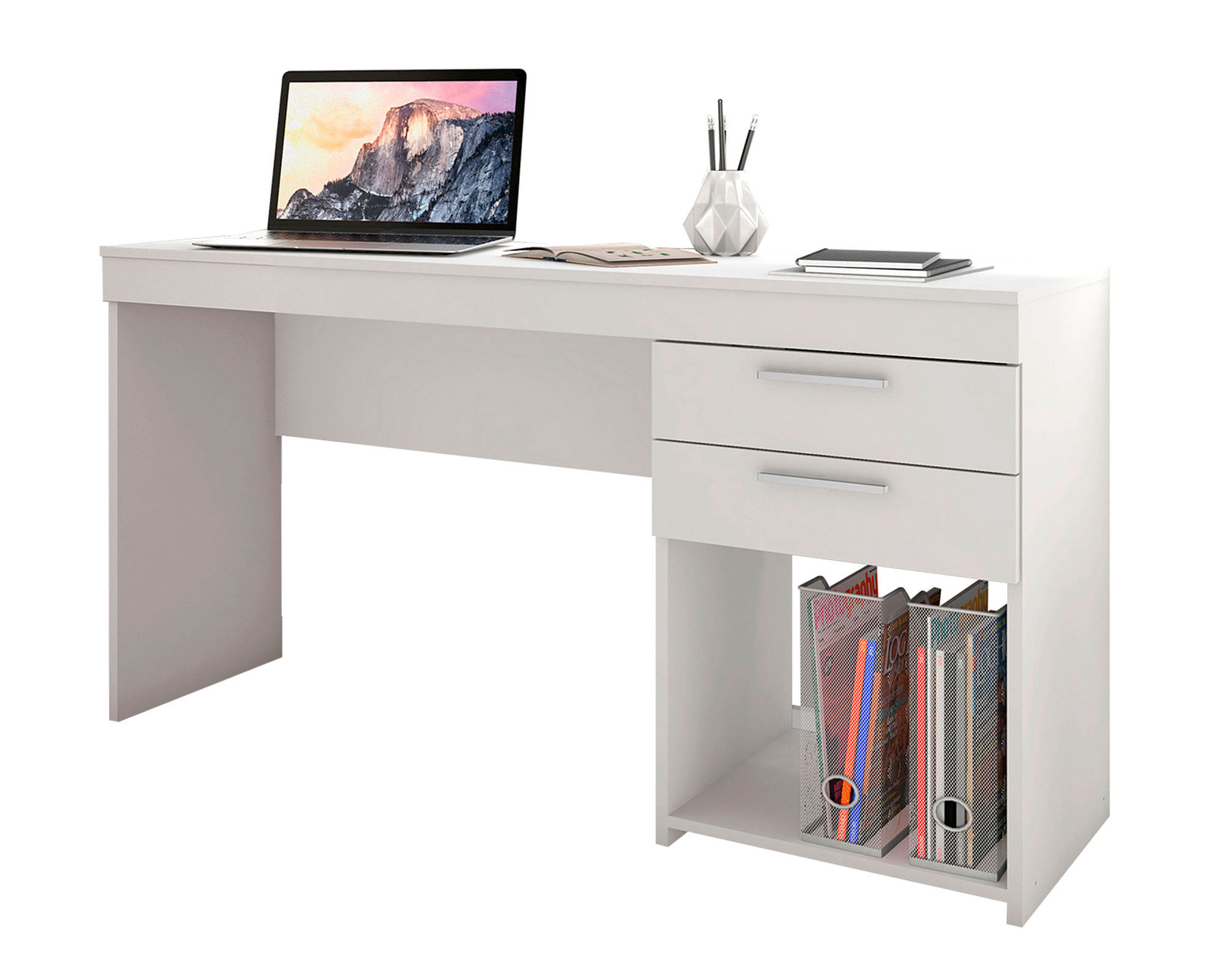 Escritorio Plegable Home Office con dos Cubiertas Color Blanco y Sauce. –  HomeWorking