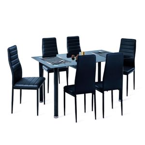 Comedor + 6 sillas negro M+Design