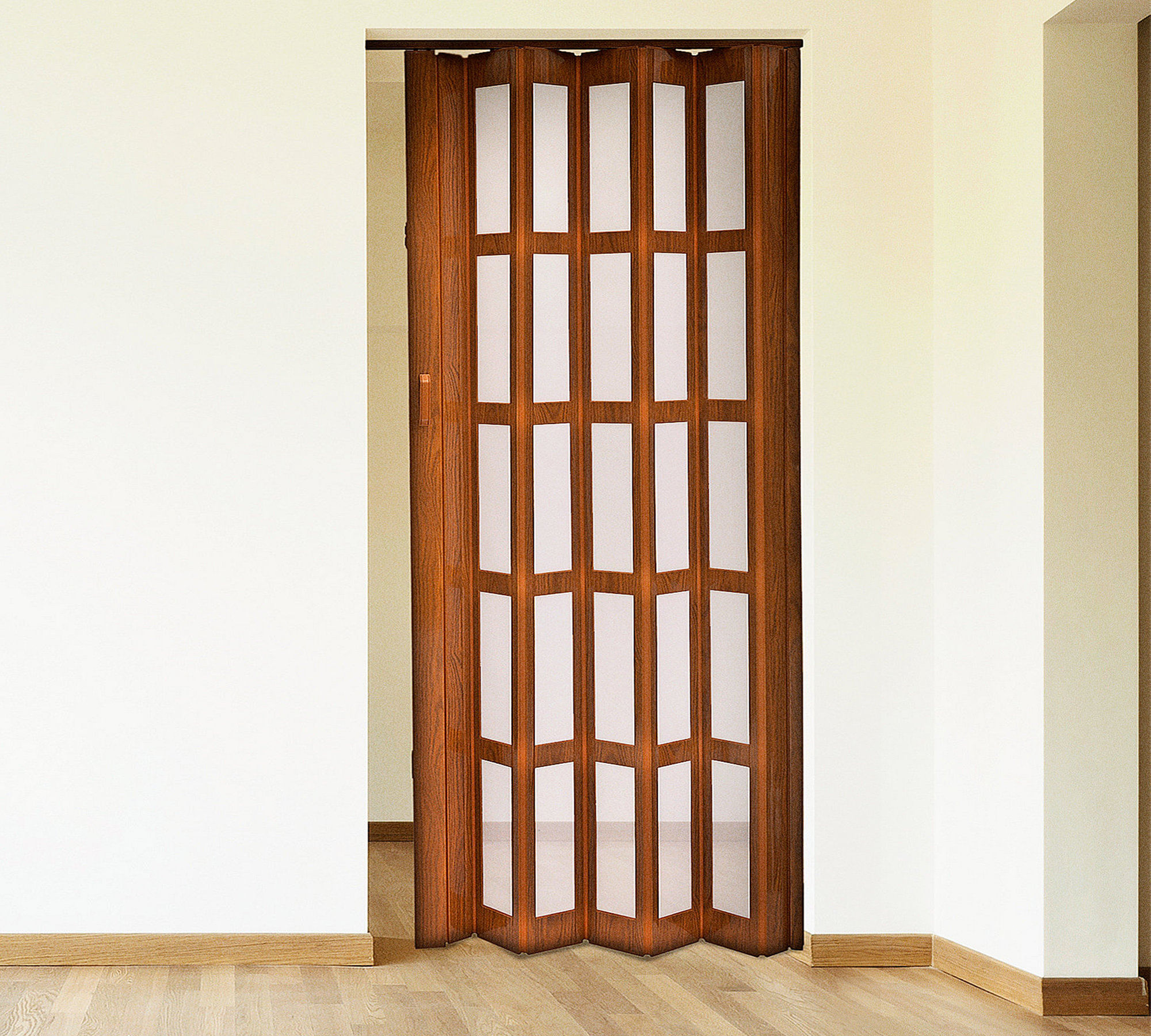 Puertas oscilantes comerciales de madera maciza color blanco y café, puertas  modernas de media sala para