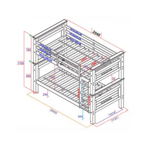 Camarote desmontable 1.5 plazas Nirvana gris Decocasa