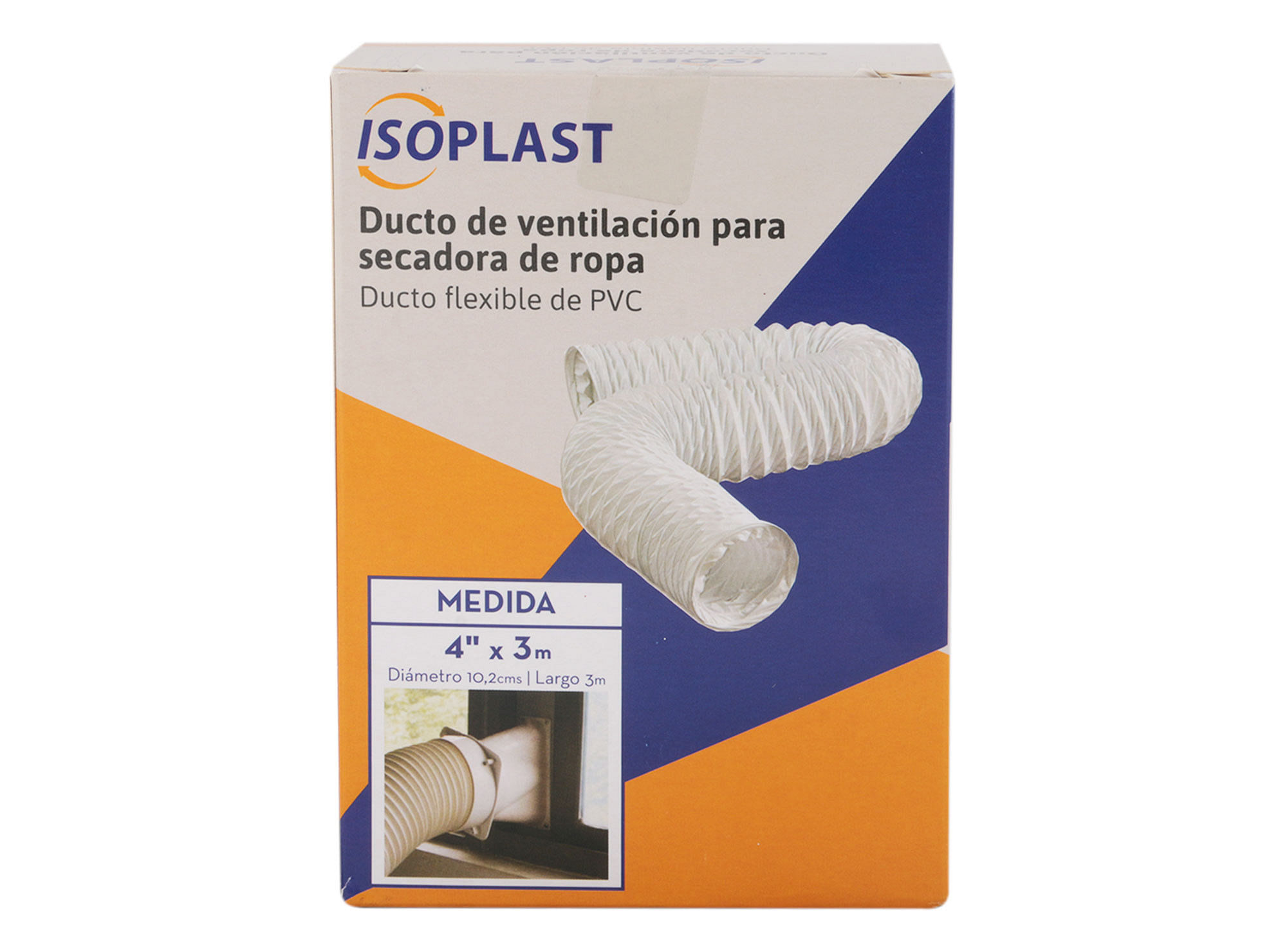 Ducto secadora 4'' 3 m flexible blanco Isoplast