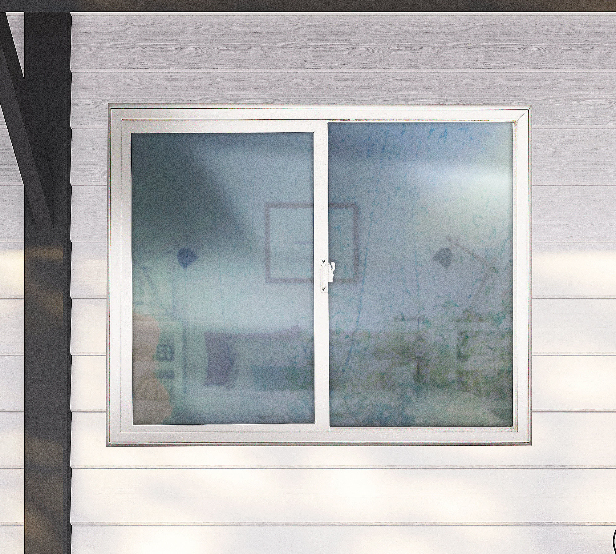 Puerta Plegable PVC 120x200 cm blanca con ventana Baldara