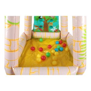 Juego inflable isla + 25 pelotas colores Jungletime Bestway