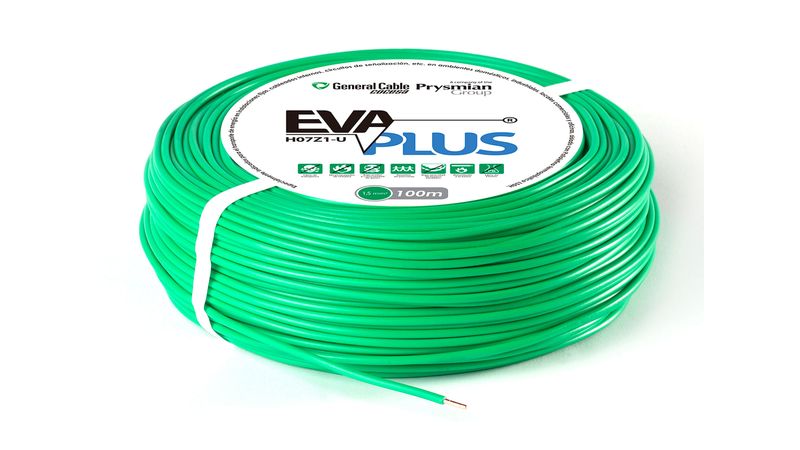 Cable EVA plus 2,5 mm 100 m H07Z1-U rojo Cocesa.