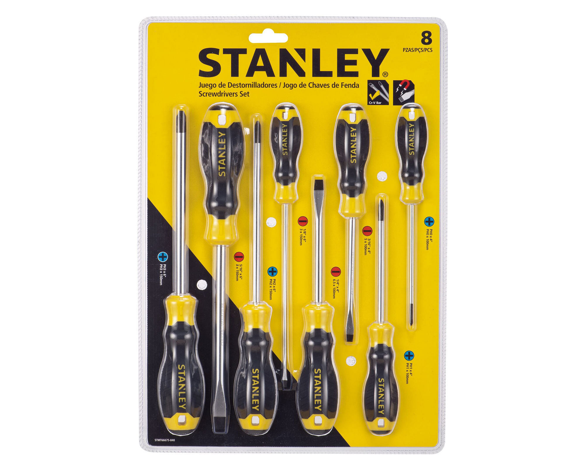 Juego destornilladores STMT66675-840 8 piezas Stanley.