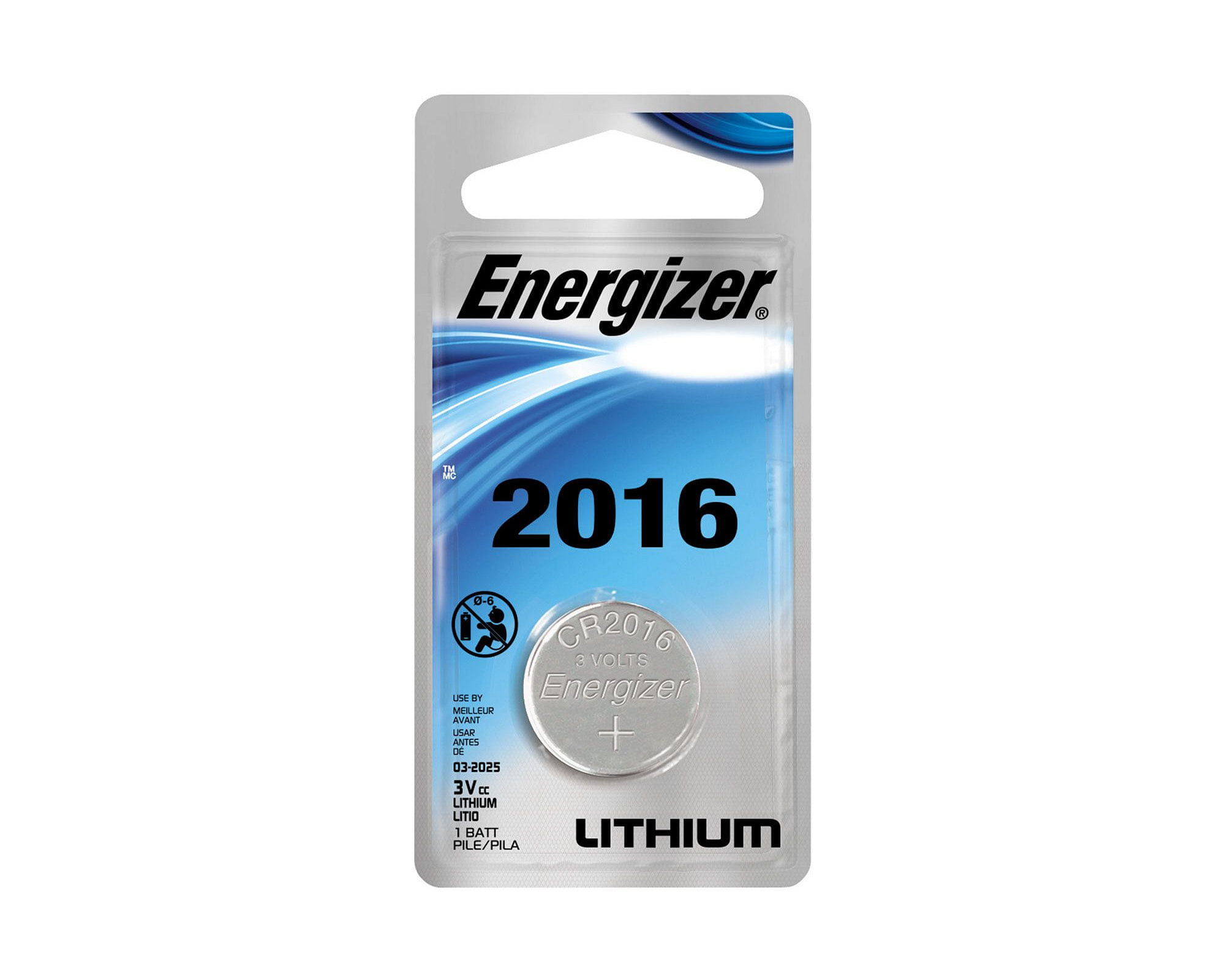 Pila litio 3Vcc Lithium 2016 Energizer.