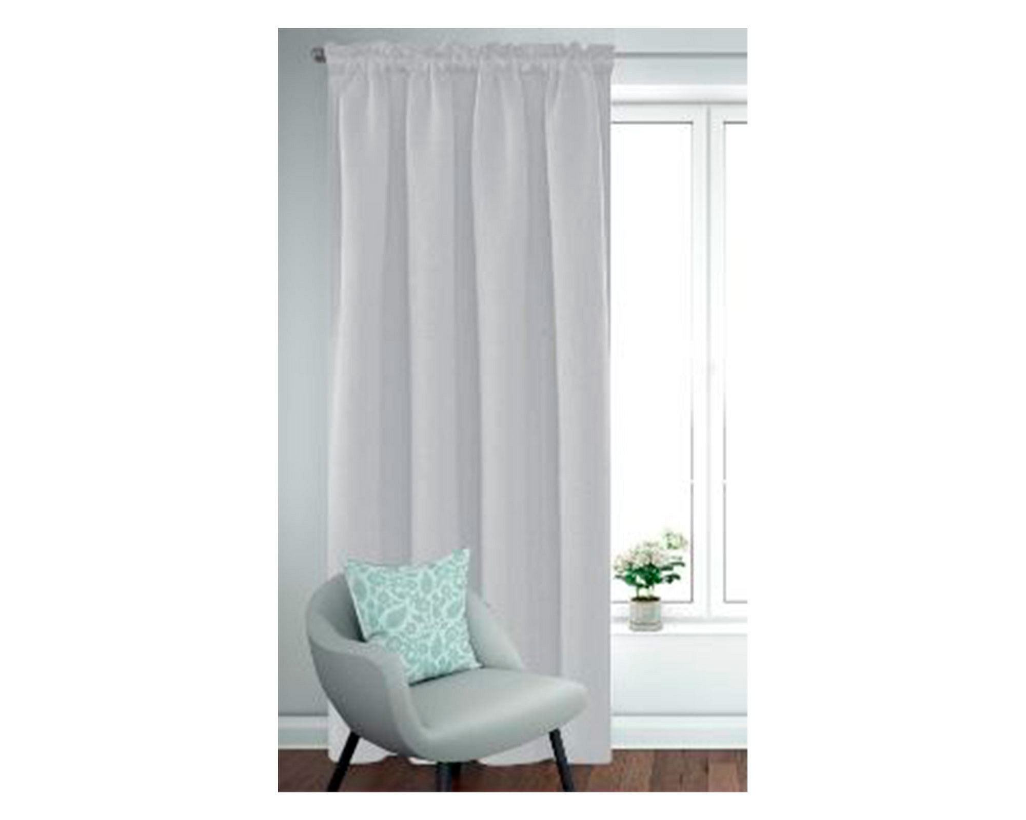 1 pieza de cortina Aoresac hogar Simple Color sólido Blackout doble cara Velcro  cortina tela decorac yeacher