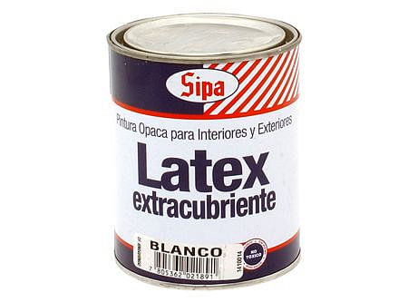 Látex 1/4 galón Extracubriente blanco mate Sipa