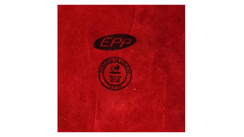 Guante soldador tradicional rojo EPP