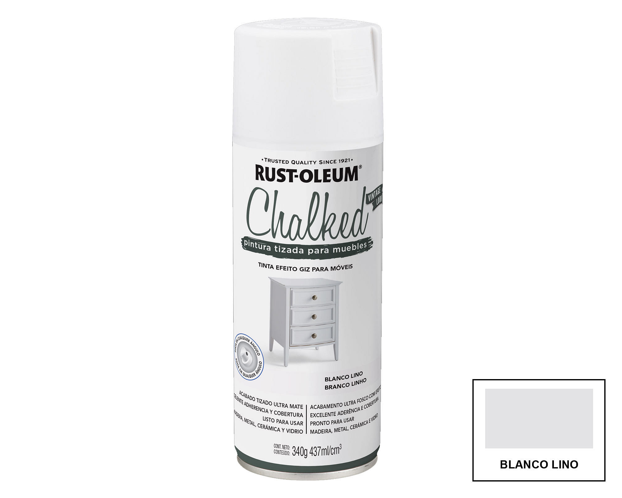 Pintura spray 437 ml Aero chalked blanco lino mate Rust-Oleum
