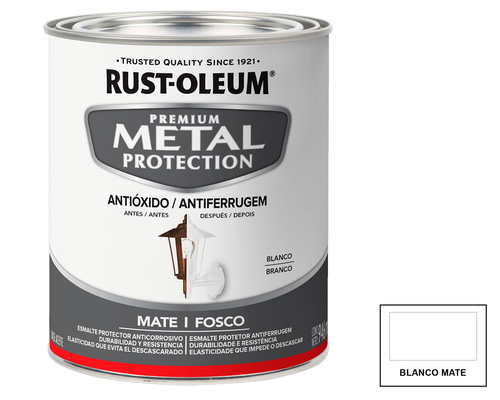 Esmalte anticorrosivo 946 ml Metal Protection blanco mate Rust-Oleum.