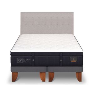 Cama Europea King Super Premium + respaldo Tigris Cic