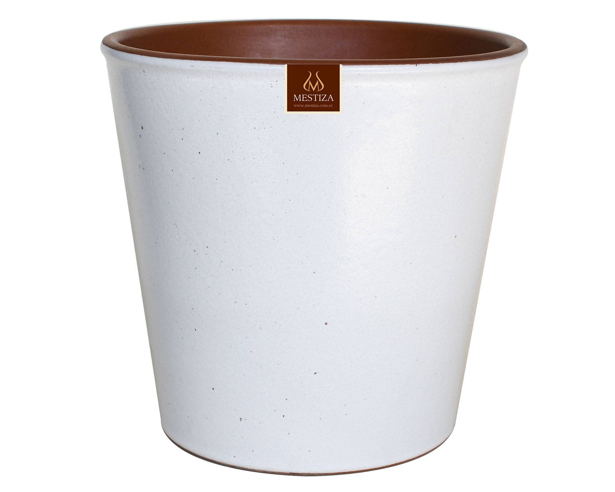 Maceta Zaia 15 cm blanco mate