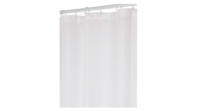 Basics - Cortina de ducha de poliéster, 180 cm x 180 cm, color blanco  : : Hogar y cocina