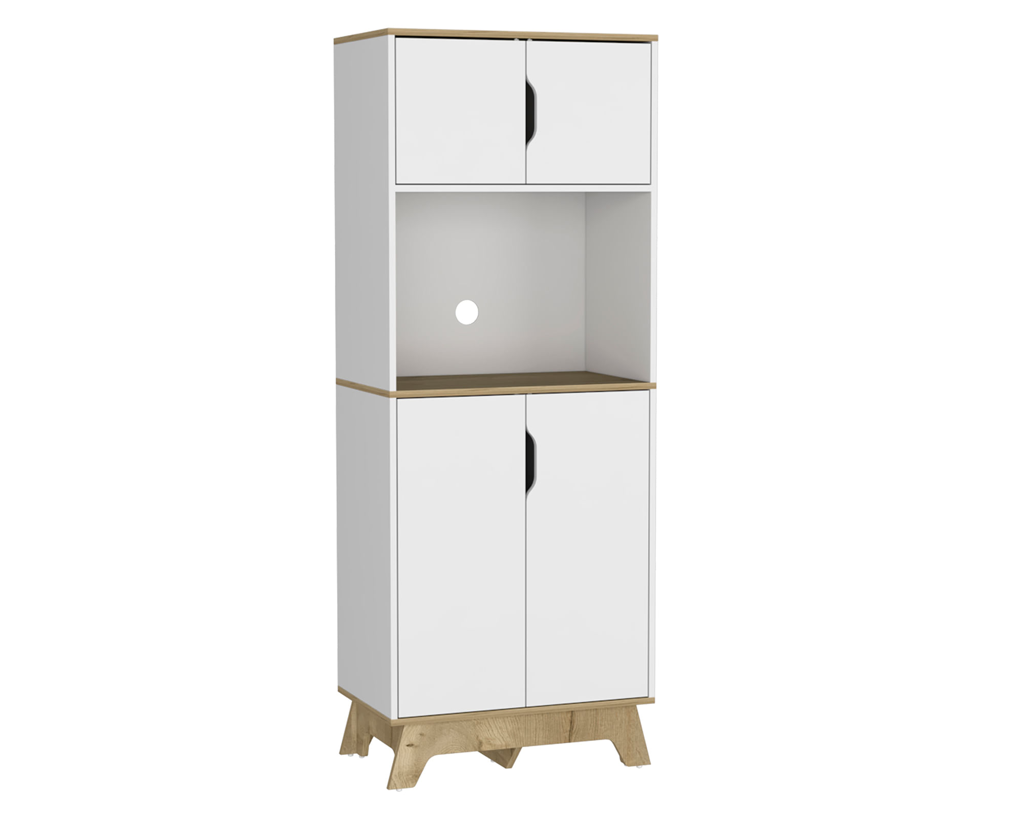 Mueble para Microondas TuHome Manchester Blanco 4 Puertas