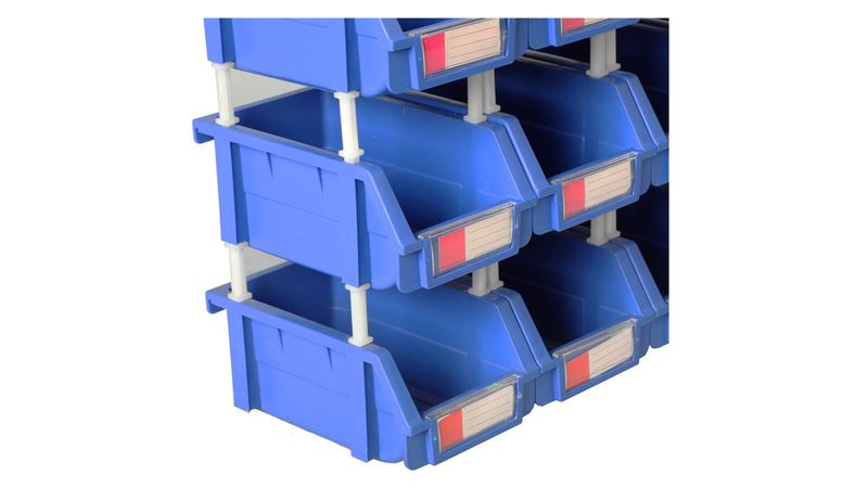 Caja Pequeña Organizadora Plástica Rosada/Azul x 10 Espacios (13cm) x 1und 