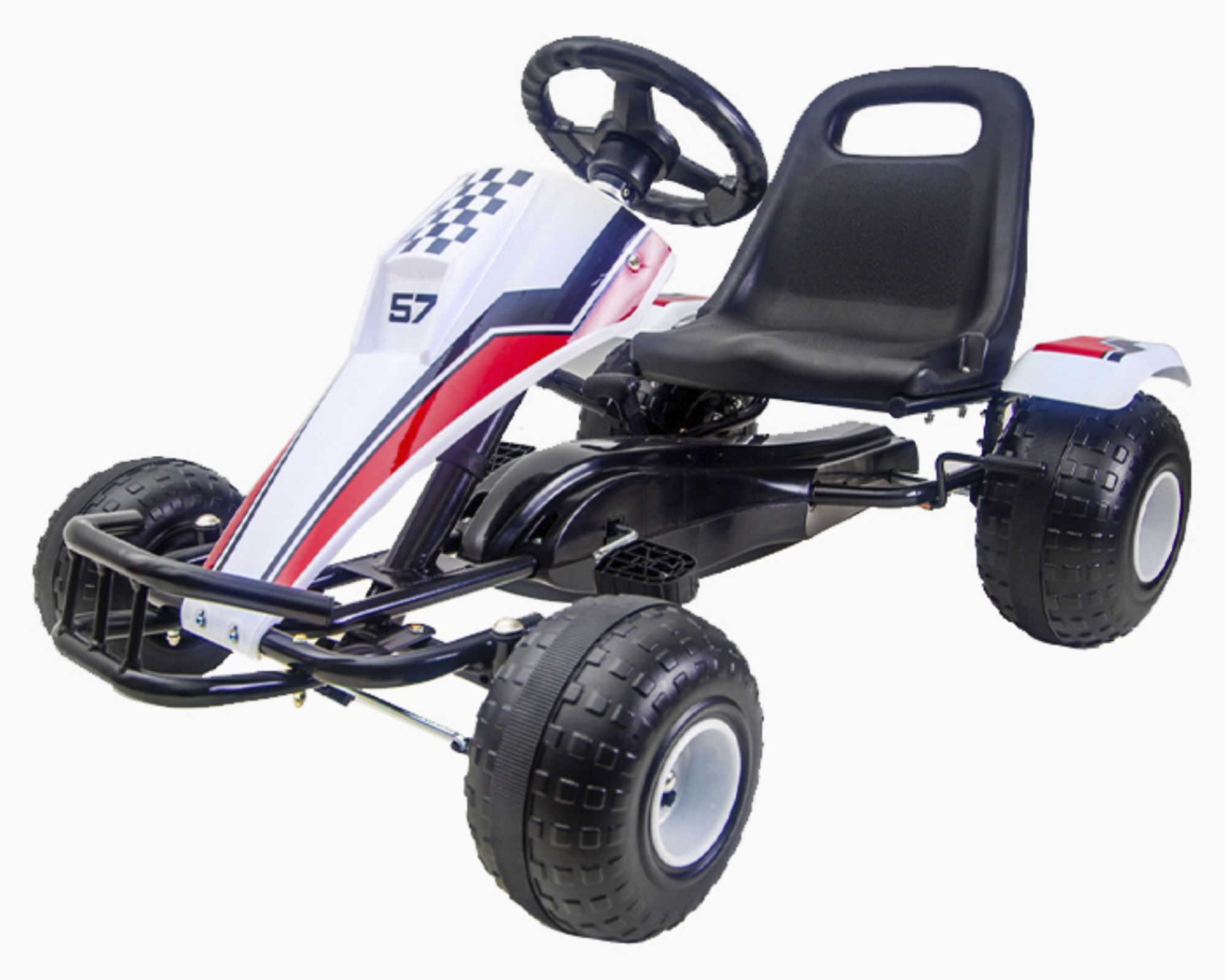 Coche a pedales Go Kart Blanco