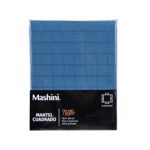 Mantel netto poliéster 180x180 cm Azul