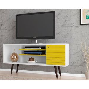 Rack TV 55'' Safira blanco/amarillo