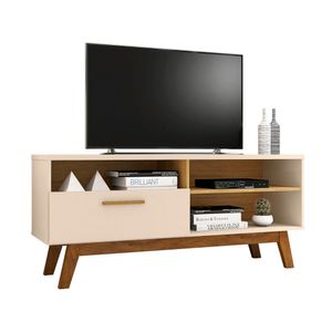 Rack TV 55'' Paladio blanco invierno/canela