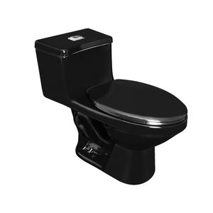 One piece 30.5 cm Botón dual asiento Oasis negro