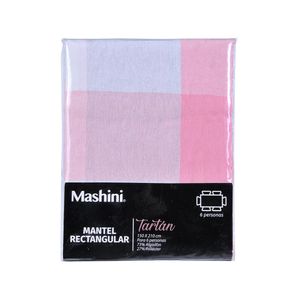Mantel rectangular 150x210 cm Tartan rosado