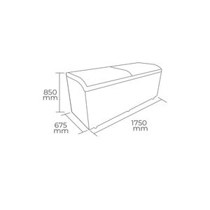 Freezer horizontal dual tapa vidrio curvo blanco 562 lt