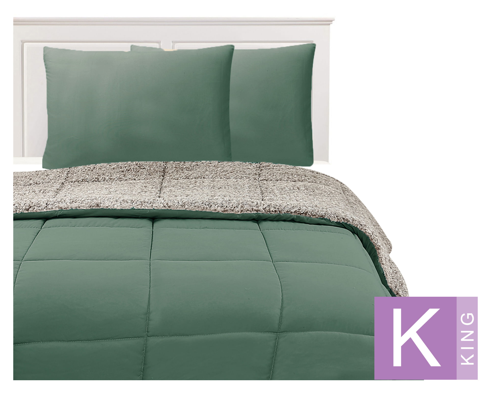 Plumón sherpa Liso verde King