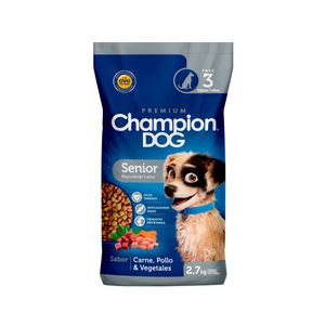 Alimento perro senior 2,7 kg carne, pollo y vegetales Champion Dog