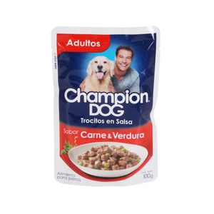 Alimento húmedo perro 100 gr carne y verdura Champion Dog